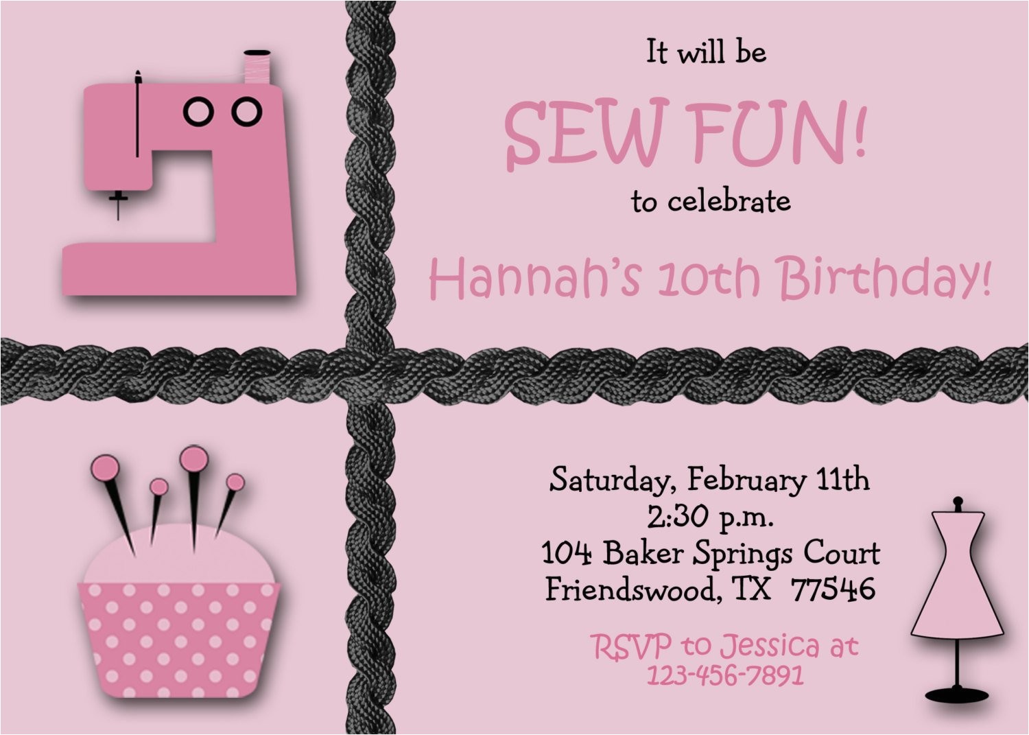 sewing party girls birthday party