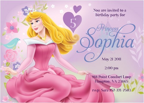 sleeping beauty birthday party invitation ideas