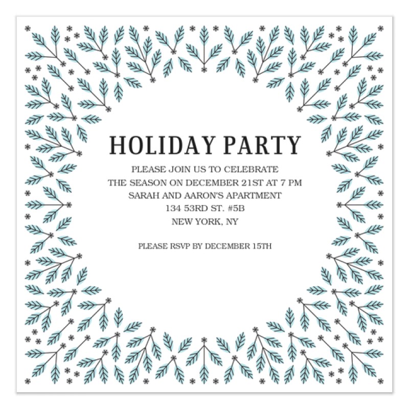 winter party invitation template