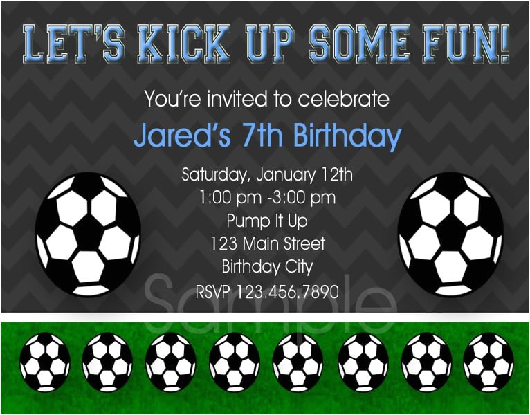 soccer birthday invitation template