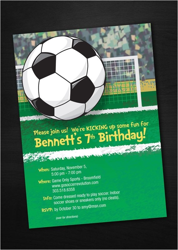 soccer birthday invitations