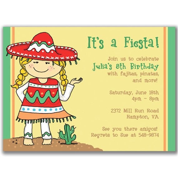 fiesta party invitations in spanish shtml