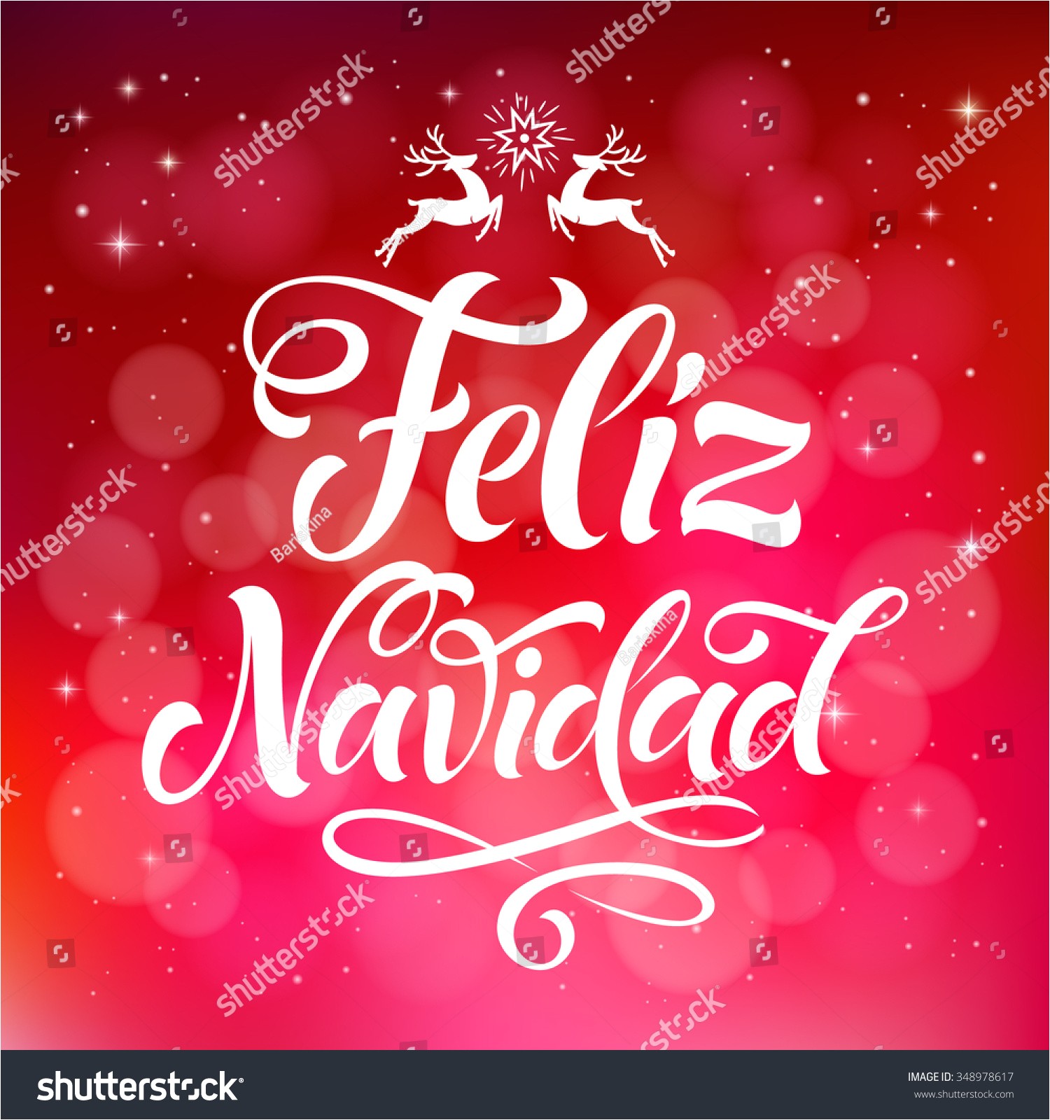 stock vector vector spanish christmas text on defocus background feliz navidad lettering for invitation