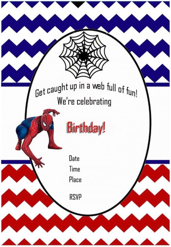 spiderman free printable invitation templates