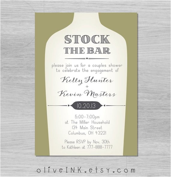 stock the bar couples shower house