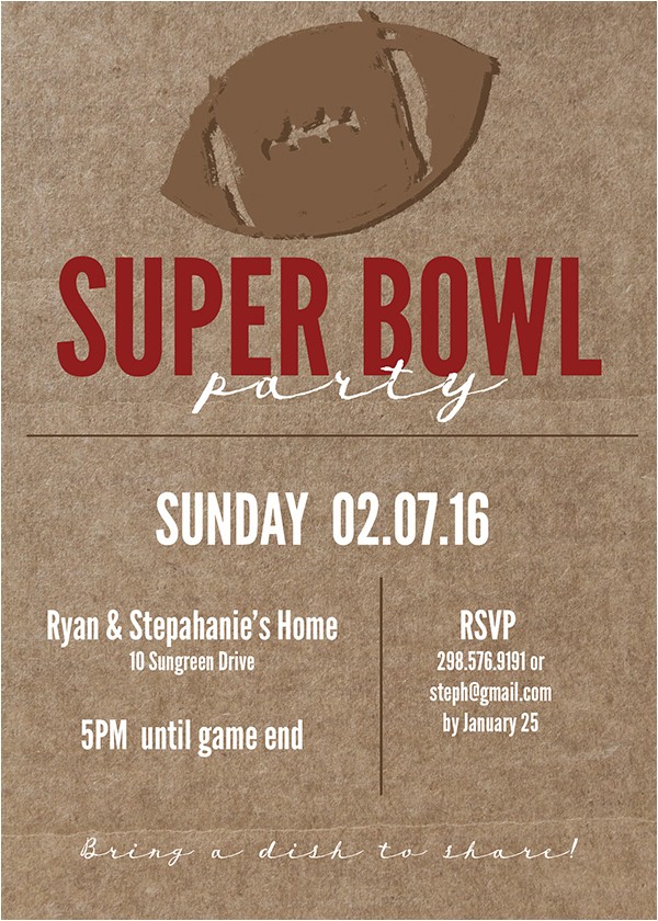 super bowl printable invitation