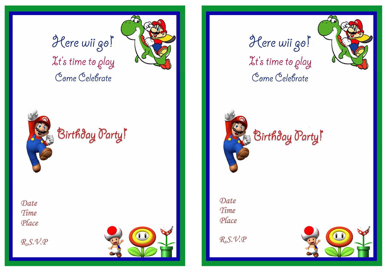 super mario birthday invitations and the invitations of the birthday invitation templates to the party sketch with cool idea 17
