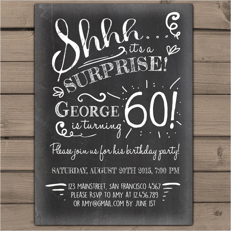 surprise 60th birthday invitation