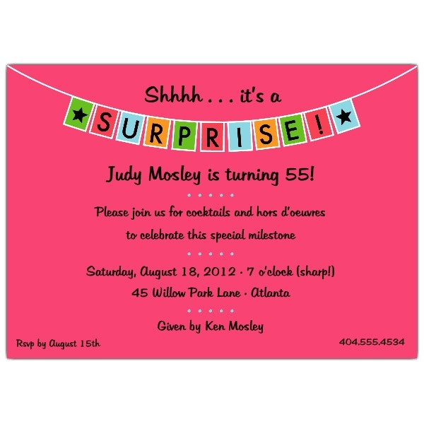 surprise party invitation template