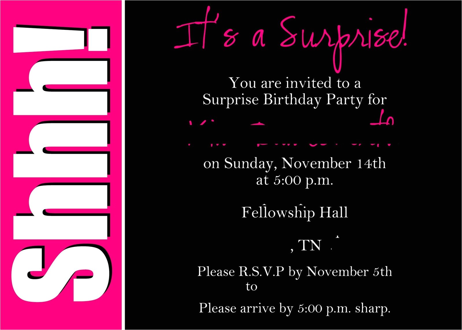 Surprise Party Invitation Templates Surprise Party Invitation Wording Template Best Template
