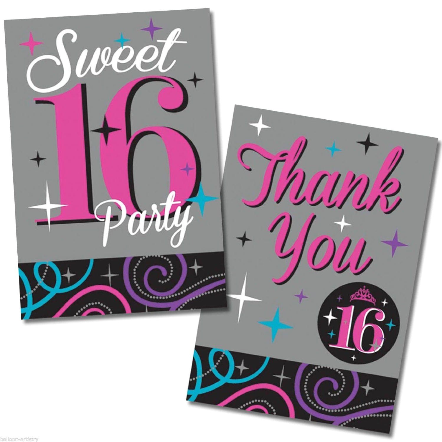 sweet 16 birthday invitations