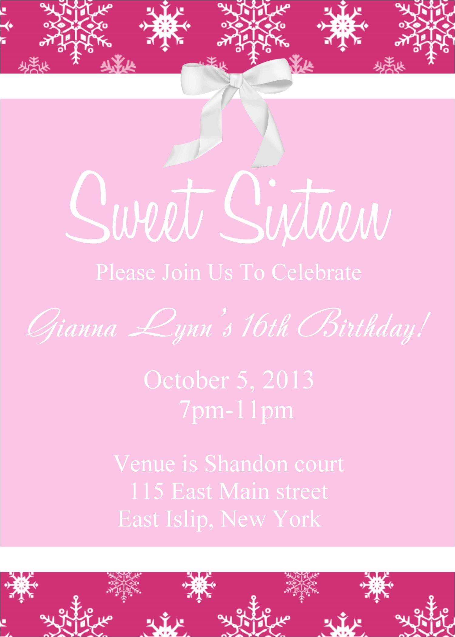 sweet 16 birthday invitations templates
