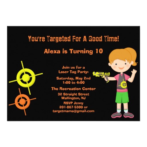 laser tag birthday invitations