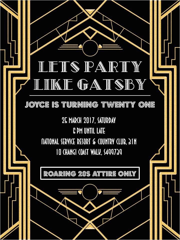 great gatsby party invitations