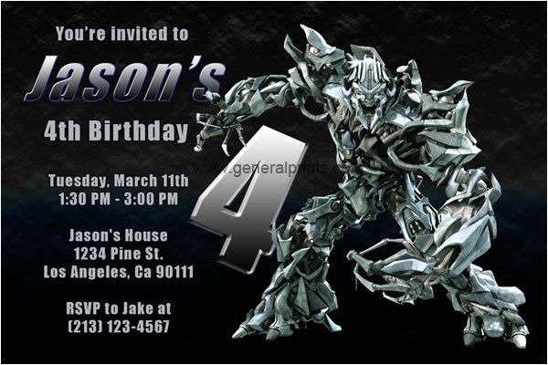 transformers party invitations blank printable