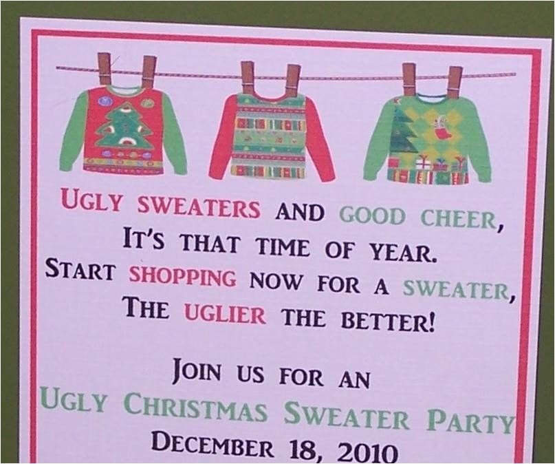 invitations ugly sweater party christmas