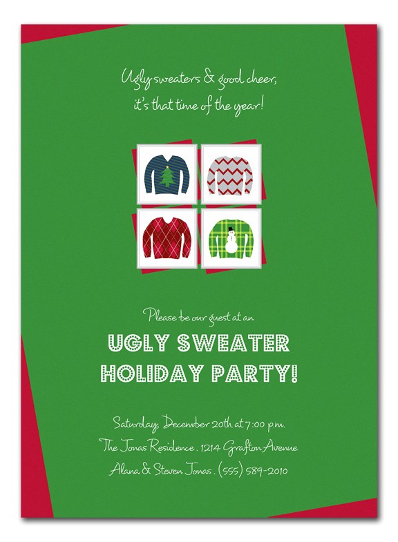 ugly sweater party invite poem