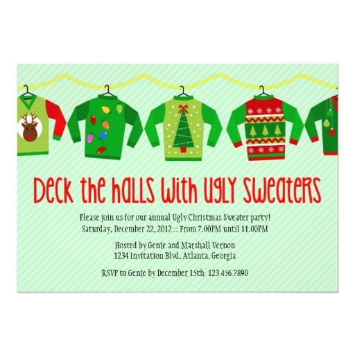ugly sweater party invite poem