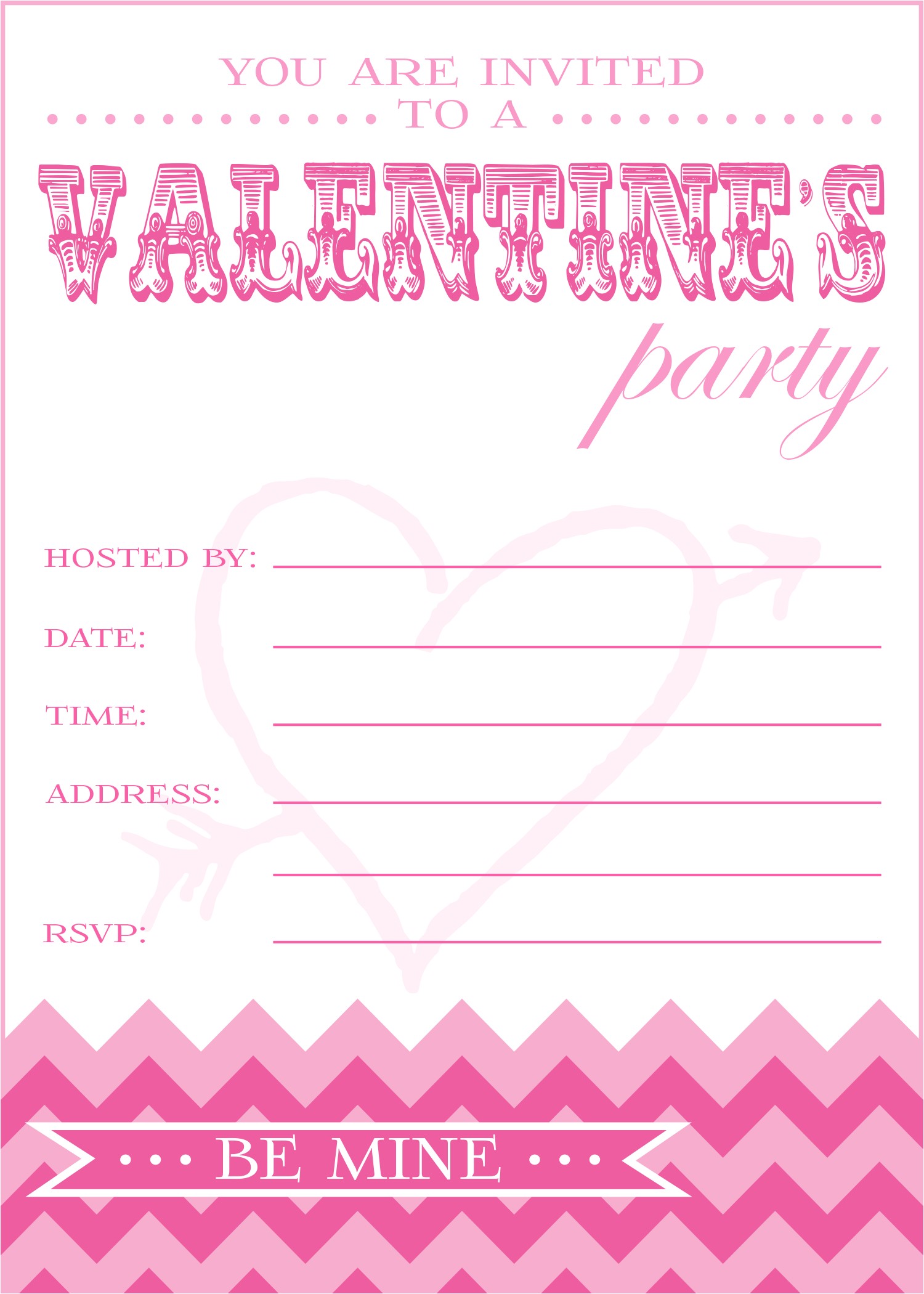 post valentine s day printable party invitations 234561