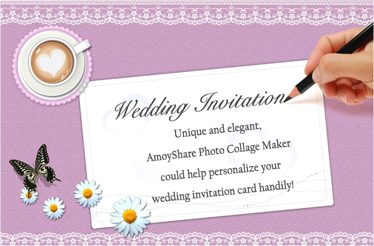 how to create wedding invitation card with amoyshare pcm