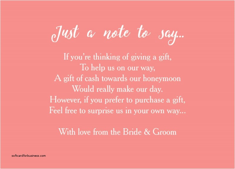 wording for wedding invitations money instead of gifts