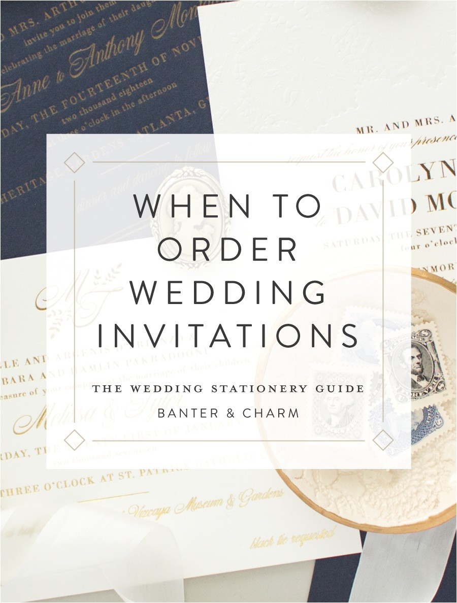when to order wedding invitations