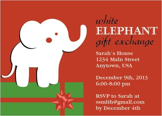 white elephant gift exchange christmas