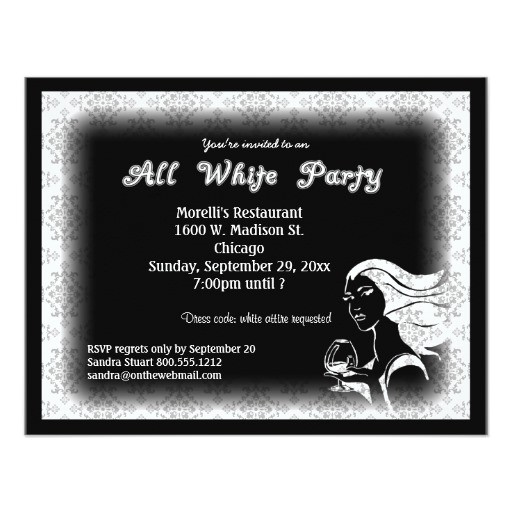 all white attire theme party invitation 161448363607499445