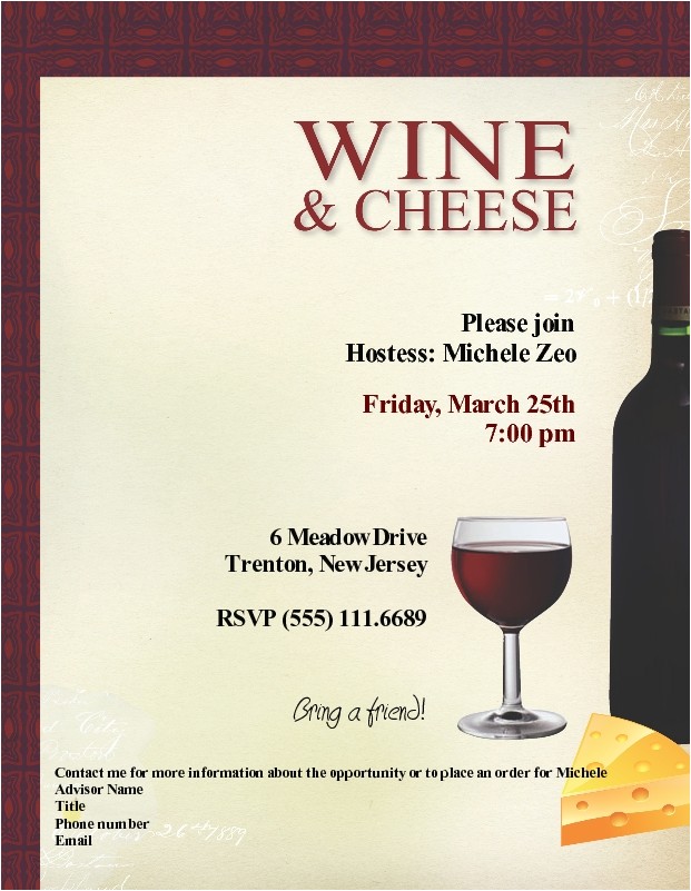 wine and cheese party invitations