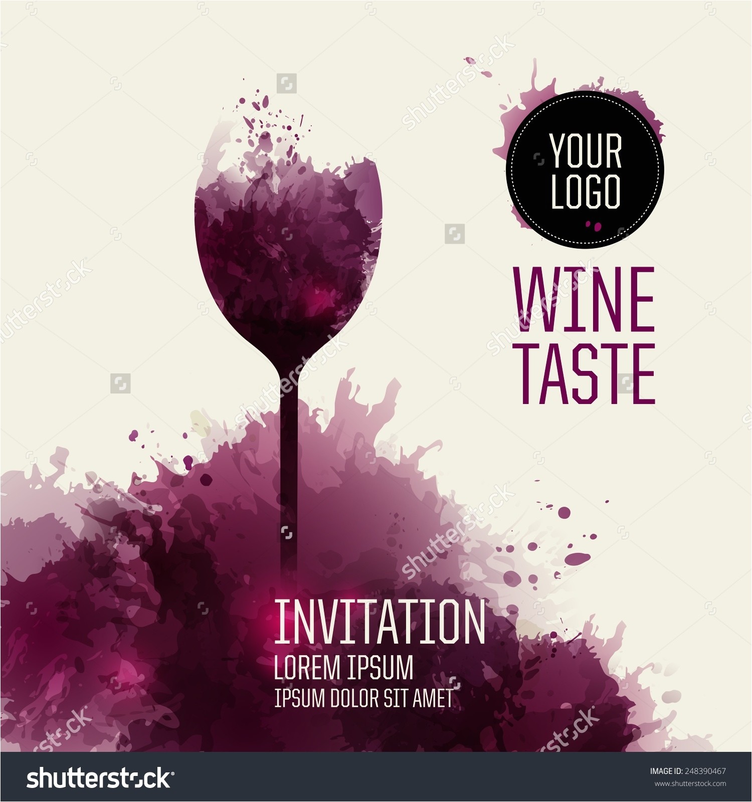 wine party invitations template