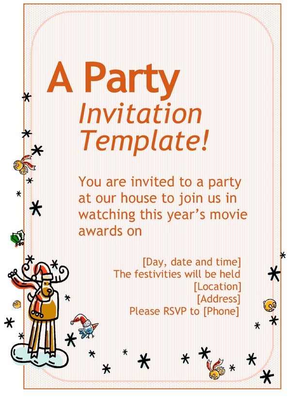 how to write an invitation to a party invitation template