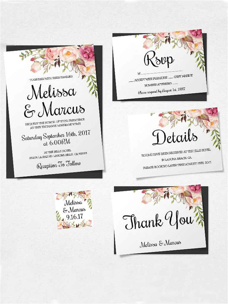 printable wedding invitation templates