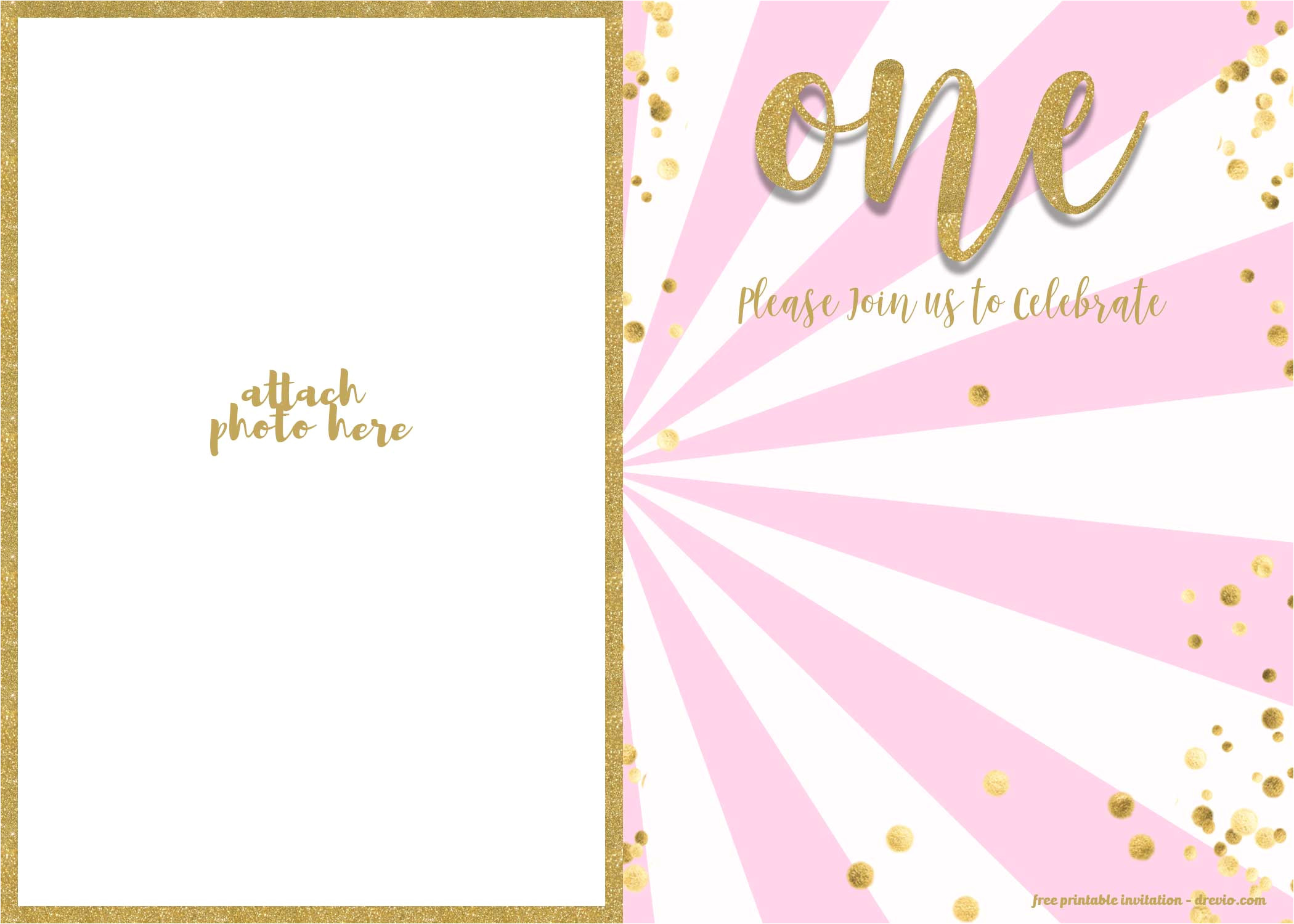 free 1st birthday invitations template for girl