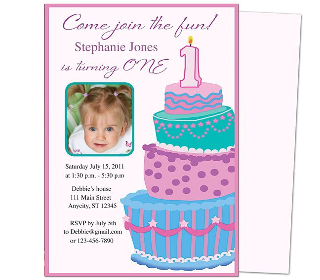 printable 1st first birthday invitations templates