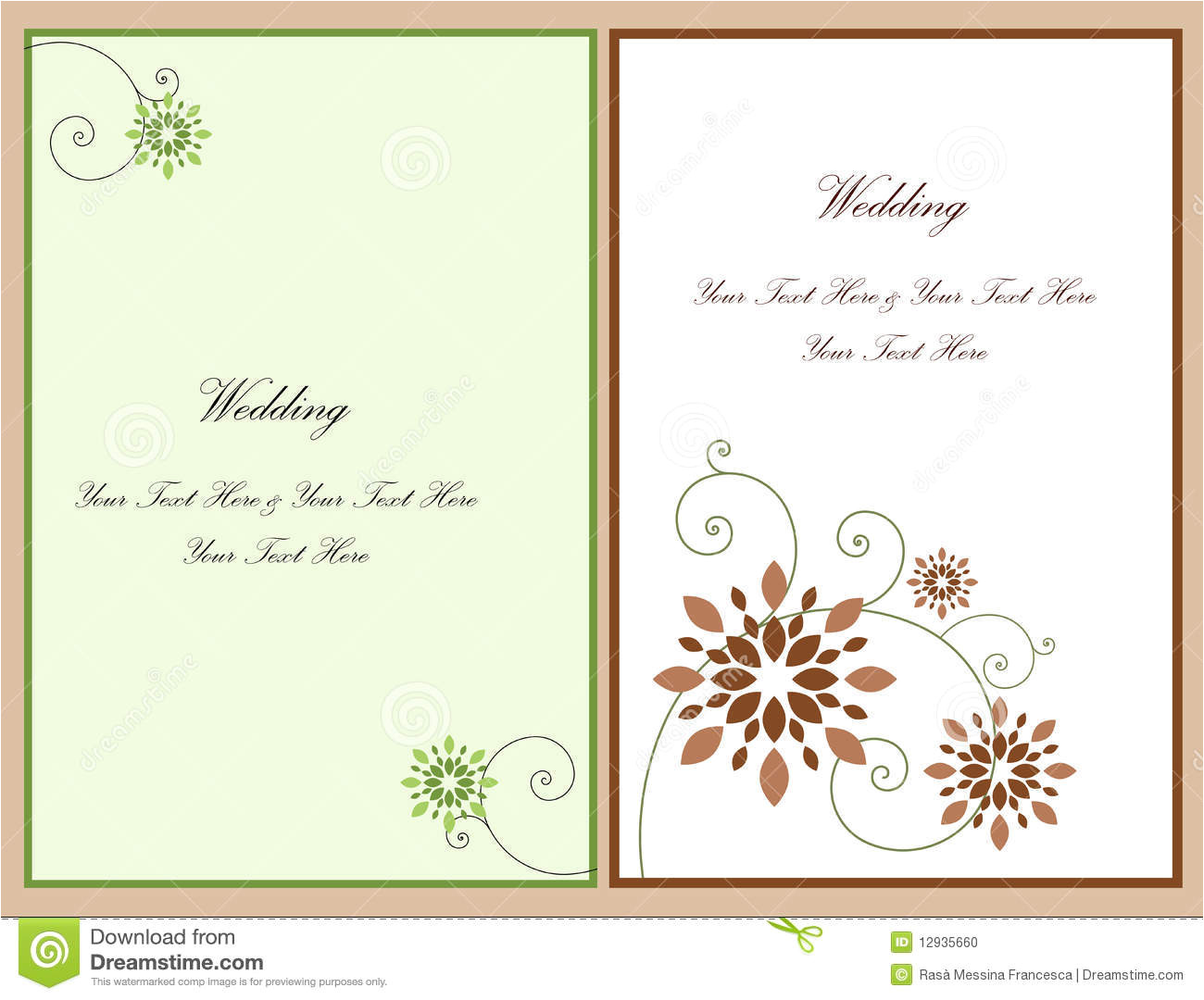 stock photo set wedding invitation card 4 image12935660