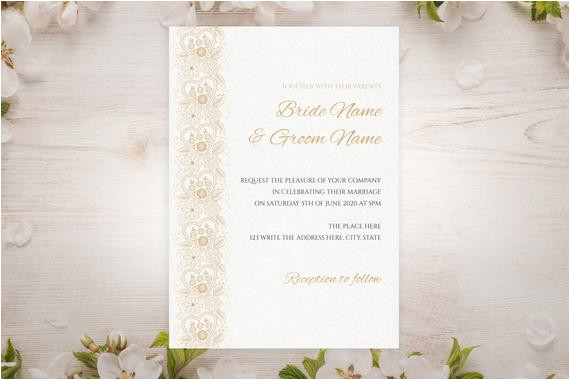 diy printable 5x7 wedding invitation