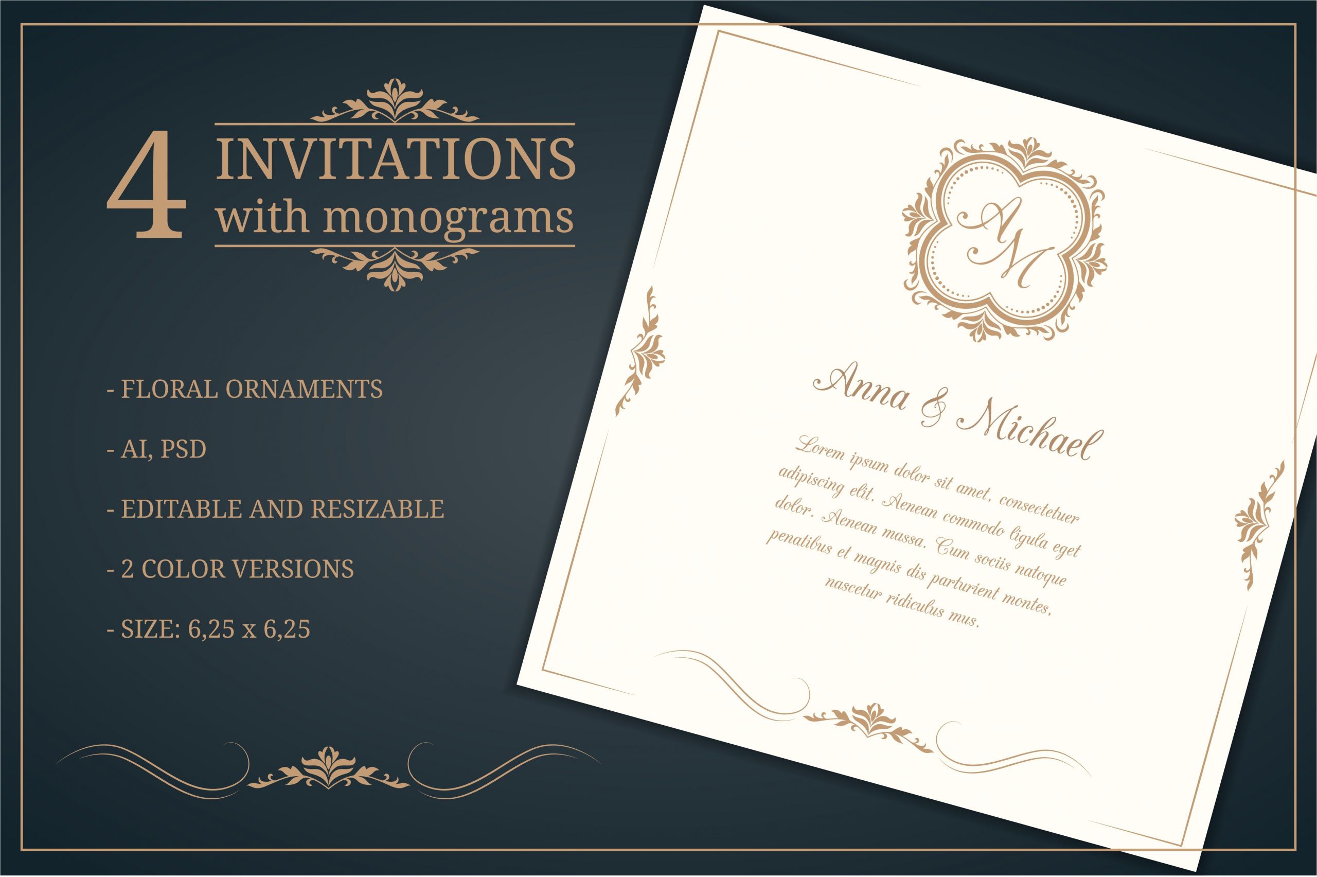 478559 wedding invitations with monograms