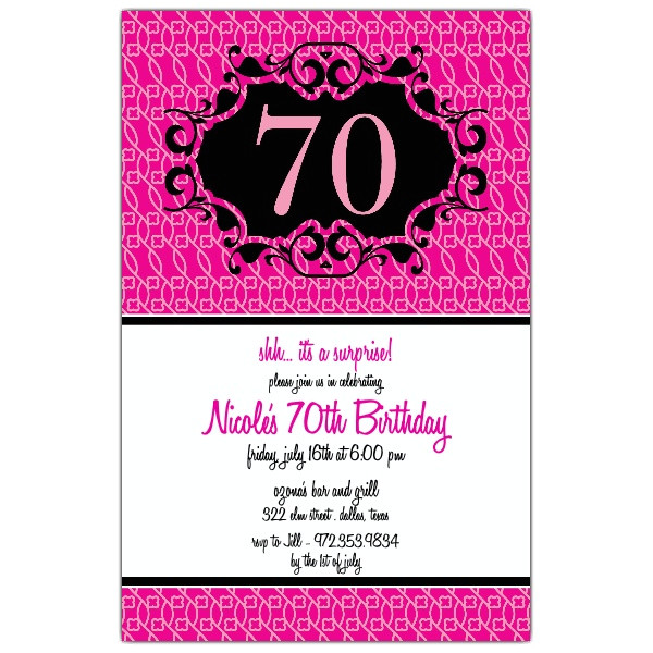 70 birthday invitations templates