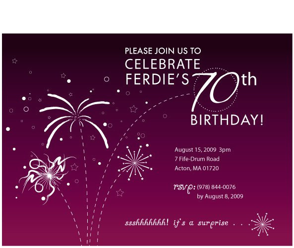 70 birthday invitation templates free
