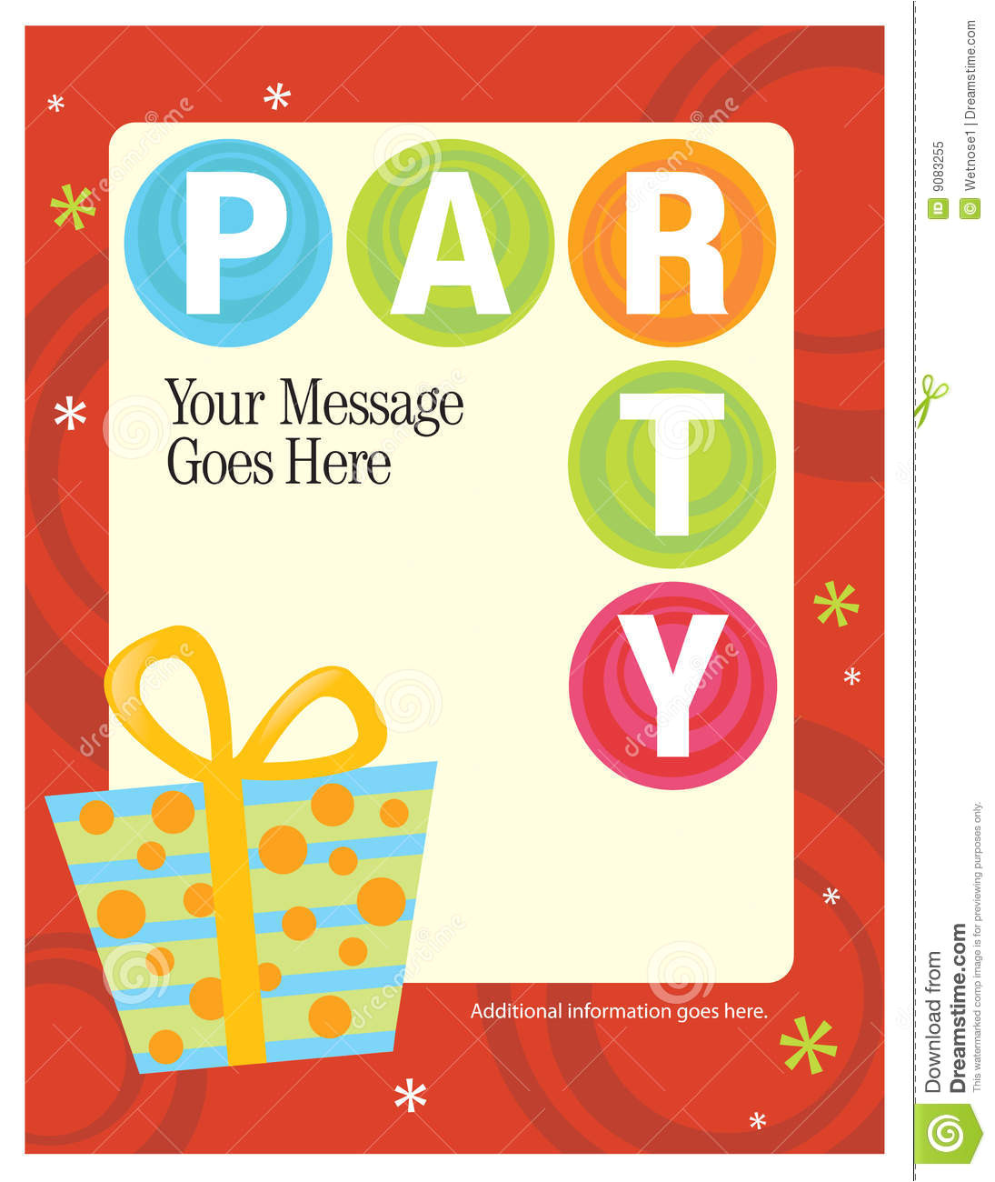 royalty free stock photo 8 5x11 party flyer poster template image9083255
