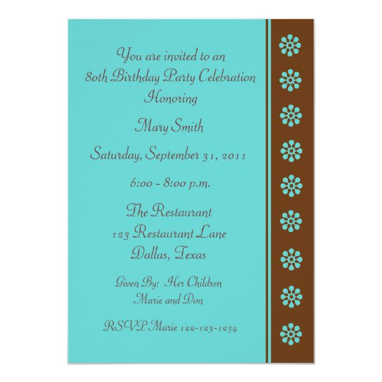 80th birthday party invitation template 161659853806077986