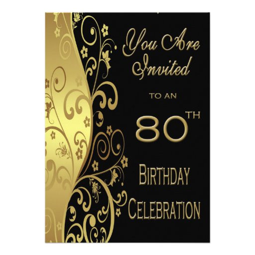 80th birthday party personalised invitation 161228711927489904