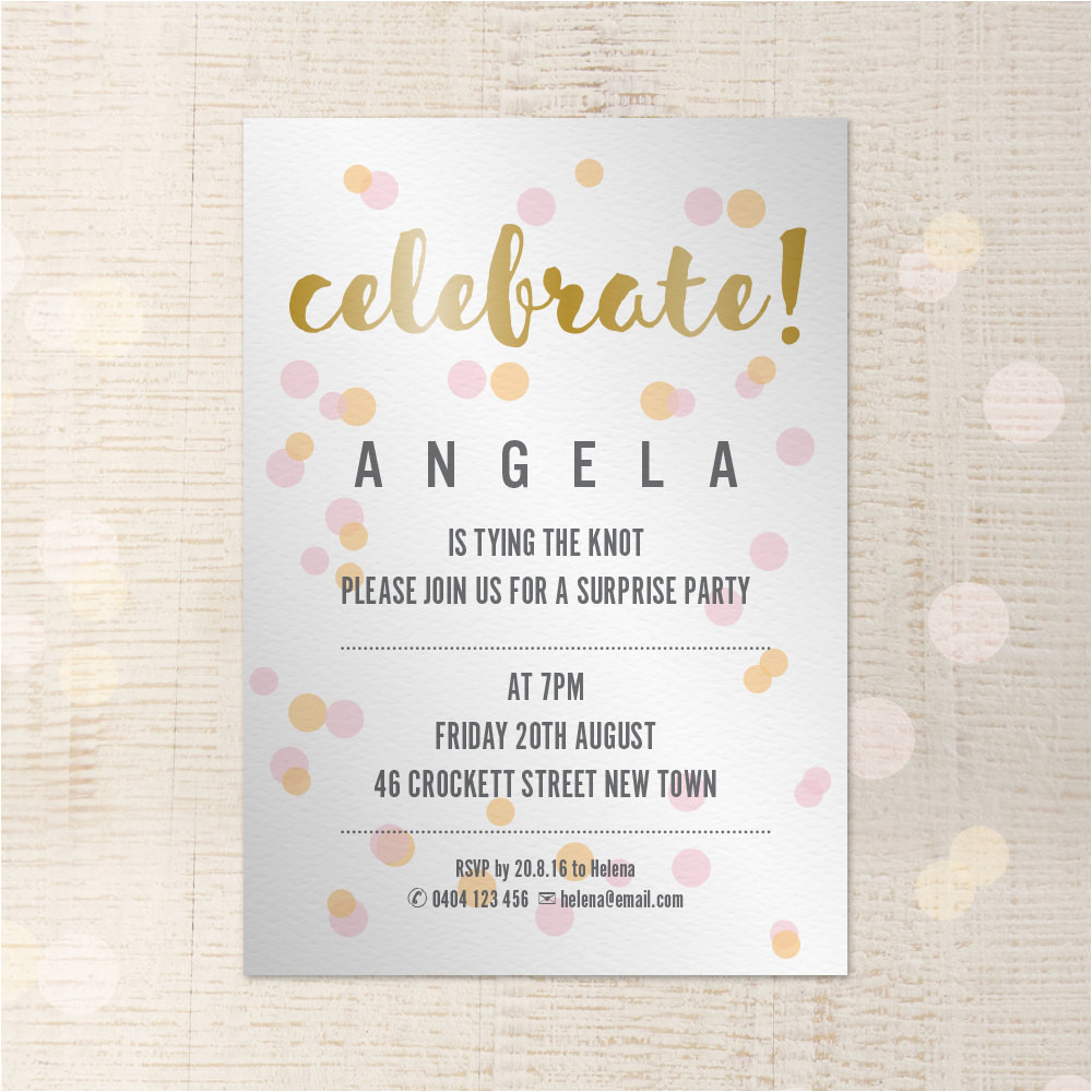 party invitation customisable a5