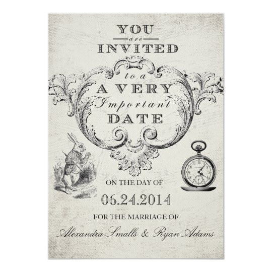 alice in wonderland wedding invitation 161765127451289711