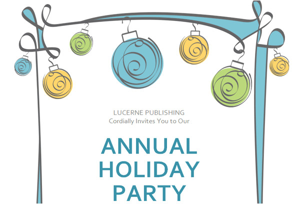 annual holiday party invitation with green theme