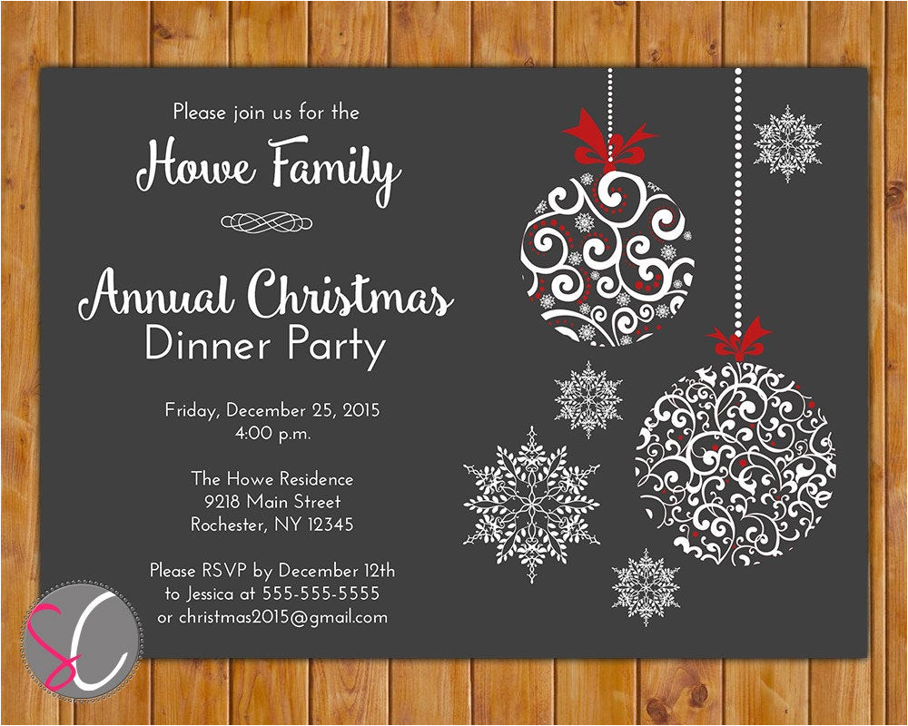 country christmas invitation templates