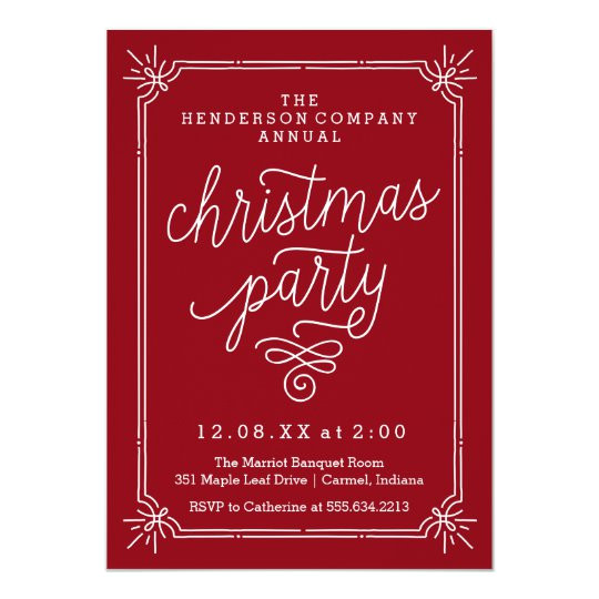 rustic frame annual christmas party invite 256204759978184680