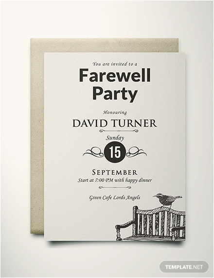 vintage farewell party invitation