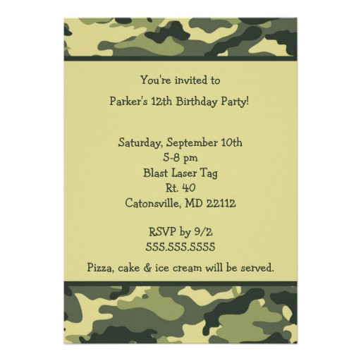 army birthday invitation templates free