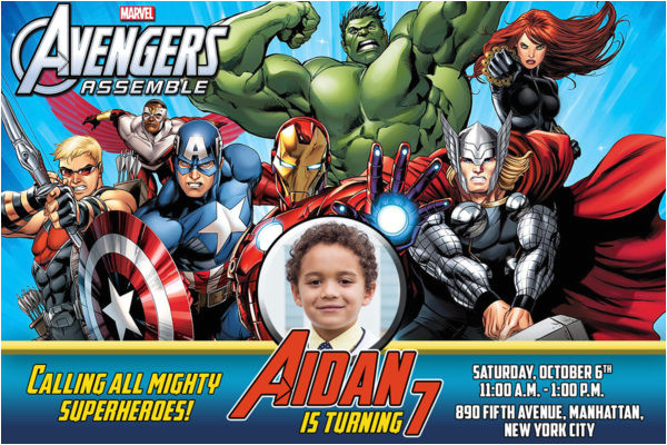 free avengers birthday invitation
